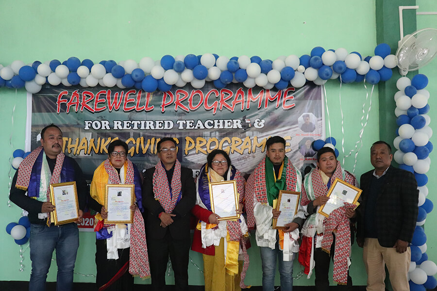 Farewell of headmaster Mr. Samsher Lama